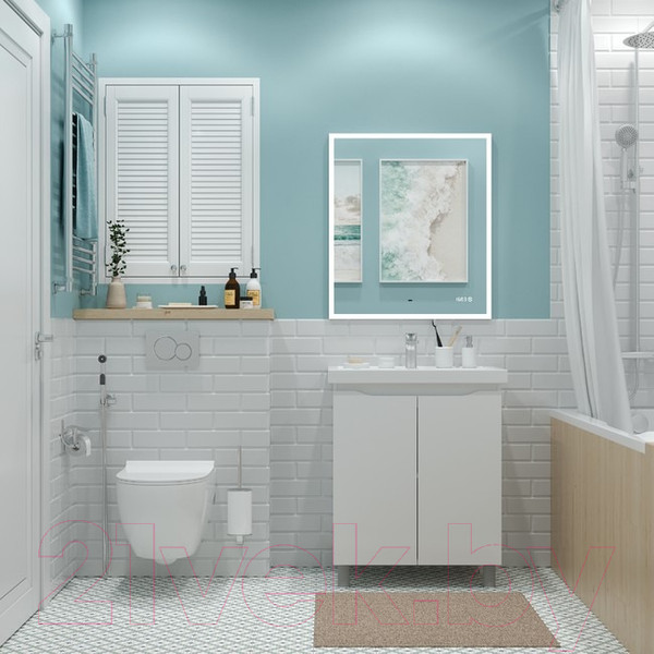 Изображение товара Тумба с умывальником Briz Мальта Фостер 50 / 365 03-02050-06 00 БЕЛ