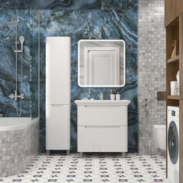 Изображение товара Тумба с умывальником Briz Альби Дуглас 75 / 235 03-08075-14 00 БЕЛ