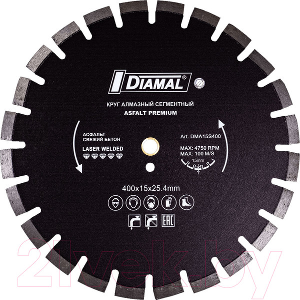 Изображение товара Отрезной диск алмазный Diamal DMA15S400