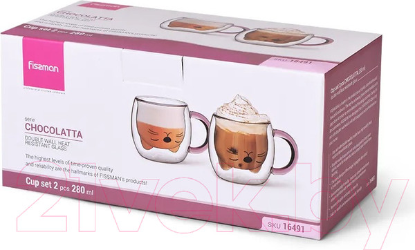 Изображение товара Набор стаканов для горячих напитков Fissman Chocolatta 16491
