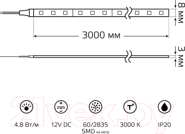 Изображение товара Светодиодная лента Gauss Basic BT002