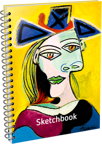 Изображение товара Скетчбук Попурри Пикассо. Голова женщины в голубой шляпе