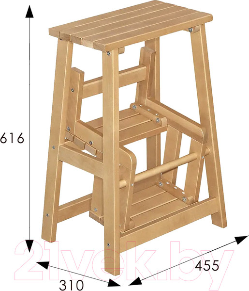 Изображение товара Табурет-лестница Мебелик Бук
