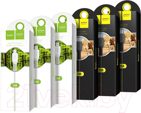 Изображение товара Кабель Hoco X20 Flash MicroUSB (3м, черный)