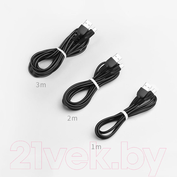 Изображение товара Кабель Hoco X20 Flash MicroUSB (3м, черный)