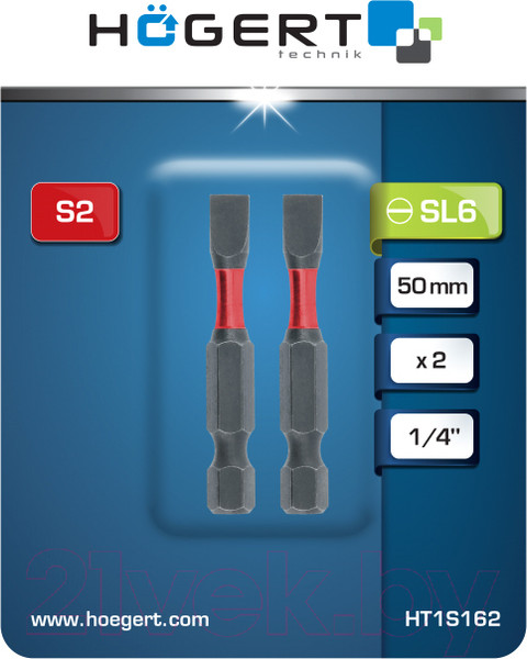 Изображение товара Набор бит Hoegert HT1S162 (2шт)