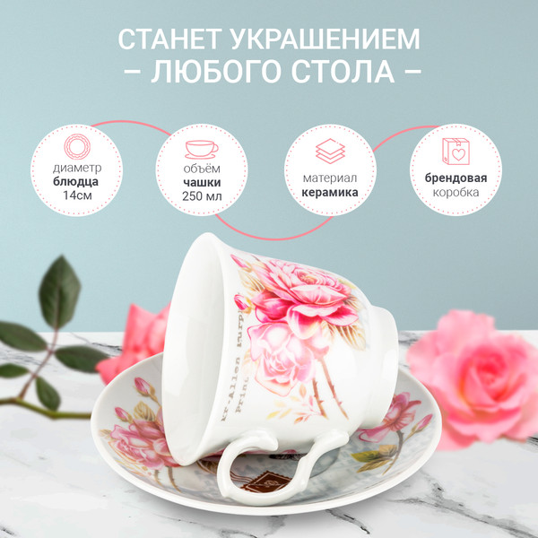 Изображение товара Чашка с блюдцем Rosenberg R-255201