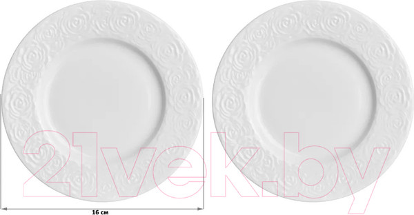 Изображение товара Набор тарелок Elan Gallery Розы / 540288