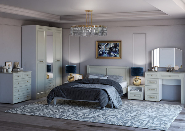 Изображение товара Зеркало Bravo Мебель Олимп Лак настенное (холодный серый/фисташковый)