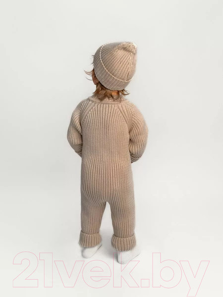 Изображение товара Комбинезон для малышей Amarobaby Pure Love Tot / AB-OD22-PLT5/03-68 (бежевый, р. 68)