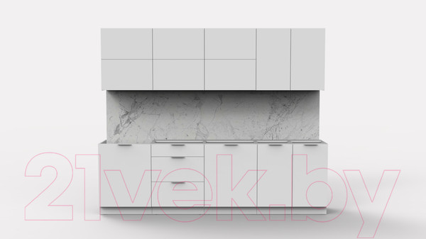 Изображение товара Кухонный гарнитур Интермебель Микс Топ-39 2.6м без столешницы (белый премиум)