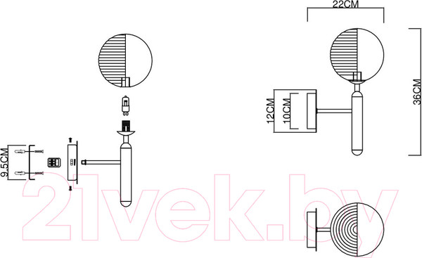 Изображение товара Бра Evoluce SLE1096-201-01