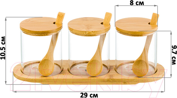 Изображение товара Набор для специй Elan Gallery Crystal glass / 360065