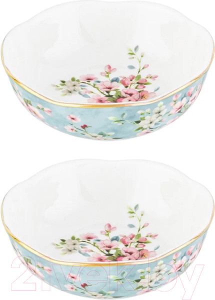 Изображение товара Креманка Elan Gallery Яблоневый цвет на голубом / 420434