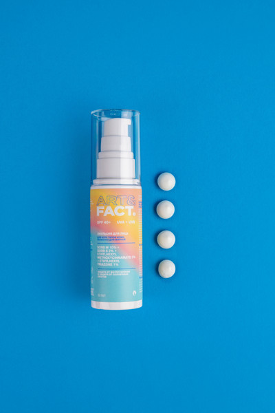 Изображение товара Эмульсия солнцезащитная Art&Fact SPF 40+ Для лица и области вокруг глаз с химическими фильтрами (50мл)