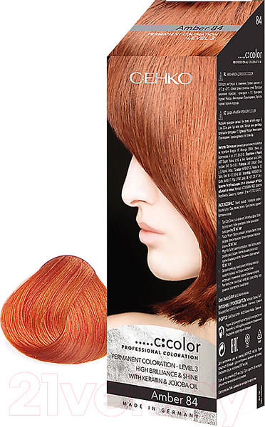Изображение товара Крем-краска для волос C:EHKO C:Color 84 (янтарь)