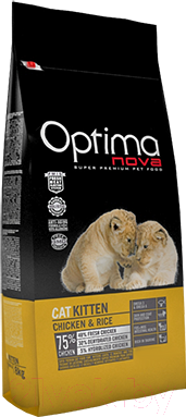 Изображение товара Сухой корм для кошек Optimanova Kitten Chicken & Rice (400г)