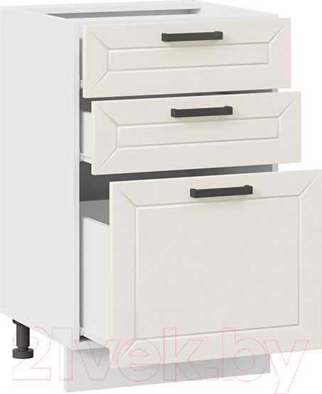 Изображение товара Шкаф-стол кухонный ТриЯ Лорас 1Н5Я3 (белый/холст брюле)