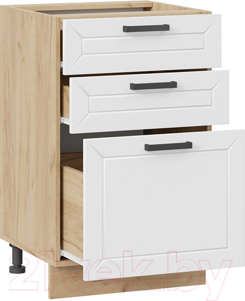 Изображение товара Шкаф-стол кухонный ТриЯ Лорас 1Н5Я3 (дуб крафт золотой/холст белый)