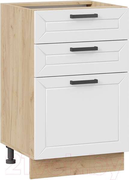 Изображение товара Шкаф-стол кухонный ТриЯ Лорас 1Н5Я3 (дуб крафт золотой/холст белый)