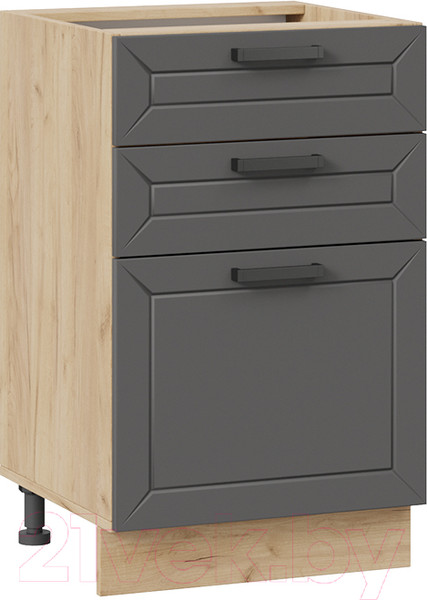 Изображение товара Шкаф-стол кухонный ТриЯ Лорас 1Н5Я3 (дуб крафт золотой/холст вулкан)