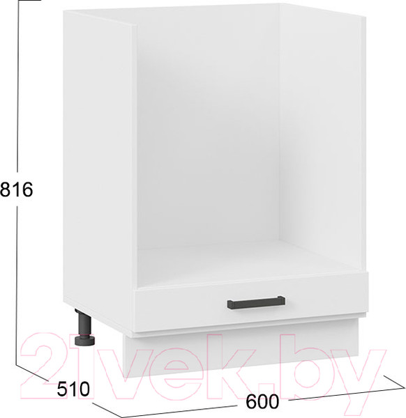Изображение товара Шкаф под духовку ТриЯ Лорас 1Н6Б (белый/холст белый)