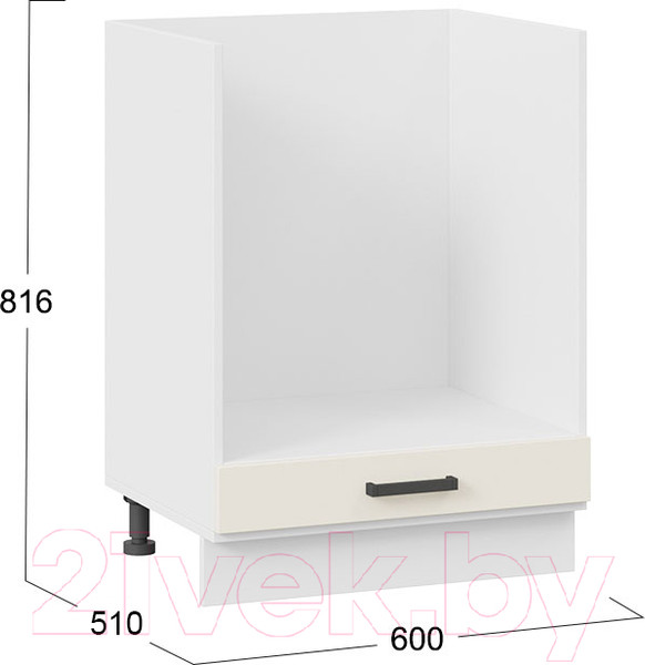 Изображение товара Шкаф под духовку ТриЯ Лорас 1Н6Б (белый/холст брюле)