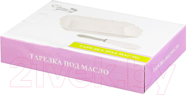 Изображение товара Тарелка для масла Elan Gallery Птички на ветке / 540206