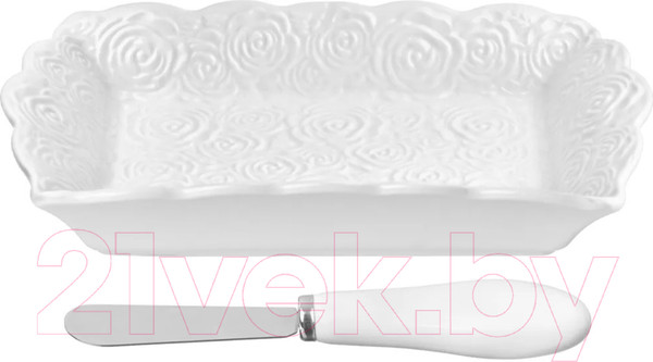 Изображение товара Тарелка для масла Elan Gallery Розы / 540338