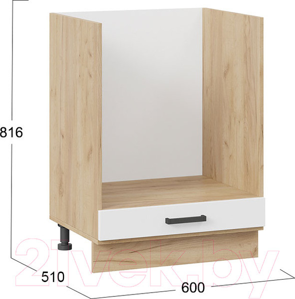 Изображение товара Шкаф под духовку ТриЯ Лорас 1Н6Б (дуб крафт золотой/холст белый)