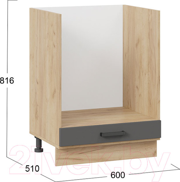 Изображение товара Шкаф под духовку ТриЯ Лорас 1Н6Б (дуб крафт золотой/холст вулкан)