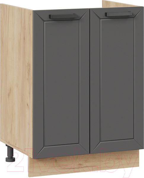 Изображение товара Шкаф под мойку ТриЯ Лорас 1Н6М (дуб крафт золотой/холст вулкан)