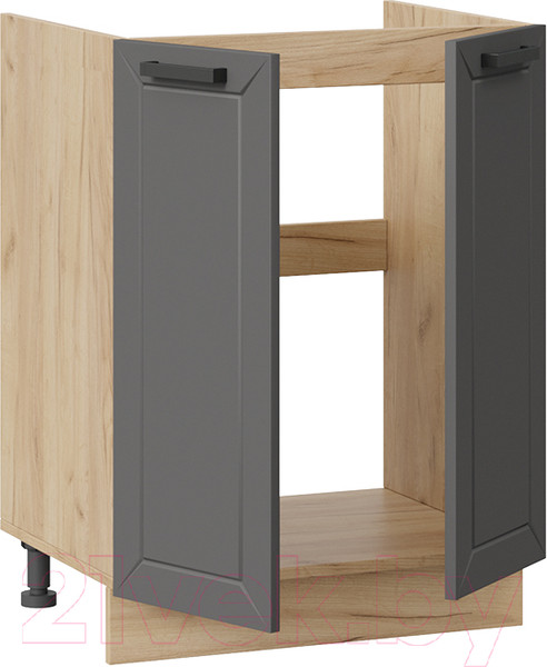 Изображение товара Шкаф под мойку ТриЯ Лорас 1Н6М (дуб крафт золотой/холст вулкан)