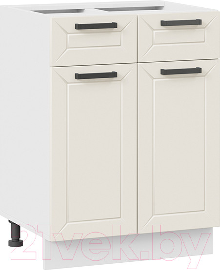 Изображение товара Шкаф-стол кухонный ТриЯ Лорас 1Н6Я1 (белый/холст брюле)