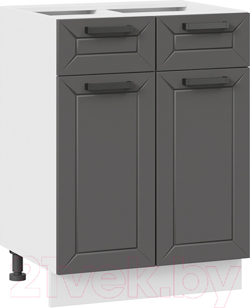 Изображение товара Шкаф-стол кухонный ТриЯ Лорас 1Н6Я1 (белый/холст вулкан)