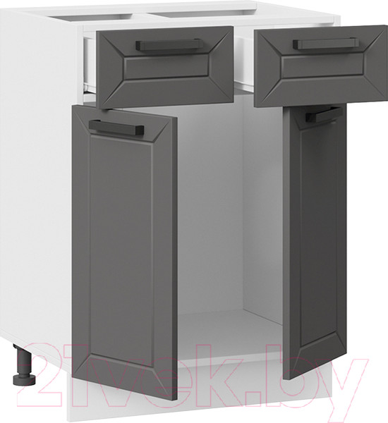 Изображение товара Шкаф-стол кухонный ТриЯ Лорас 1Н6Я1 (белый/холст вулкан)