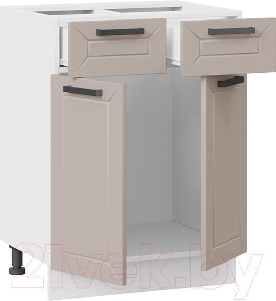 Изображение товара Шкаф-стол кухонный ТриЯ Лорас 1Н6Я1 (белый/холст латте)