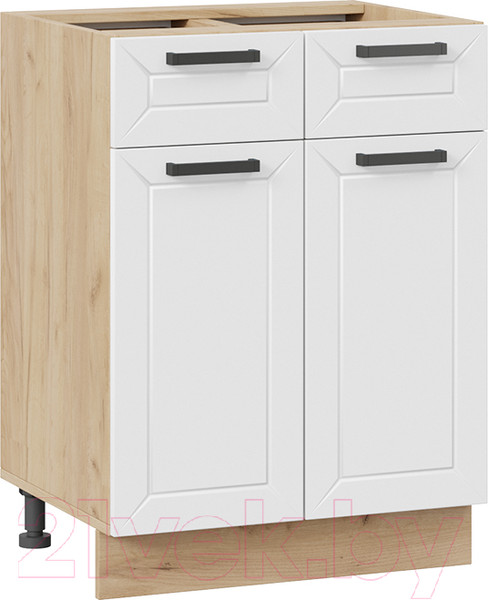 Изображение товара Шкаф-стол кухонный ТриЯ Лорас 1Н6Я1 (дуб крафт золотой/холст белый)