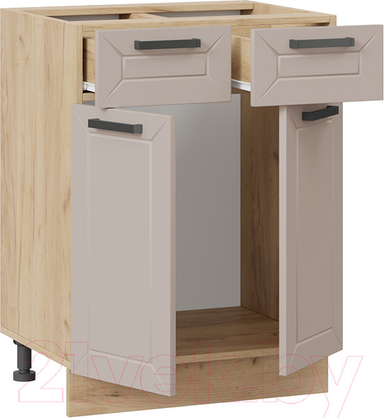 Изображение товара Шкаф-стол кухонный ТриЯ Лорас 1Н6Я1 (дуб крафт золотой/холст латте)