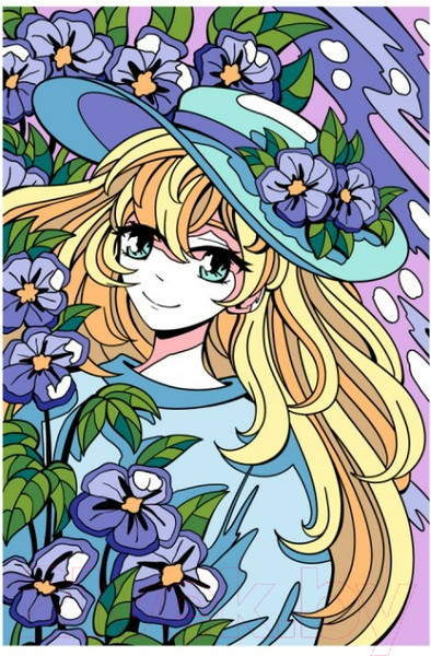 Изображение товара Картина по номерам Lori Цветочная любовь / Ркн-115