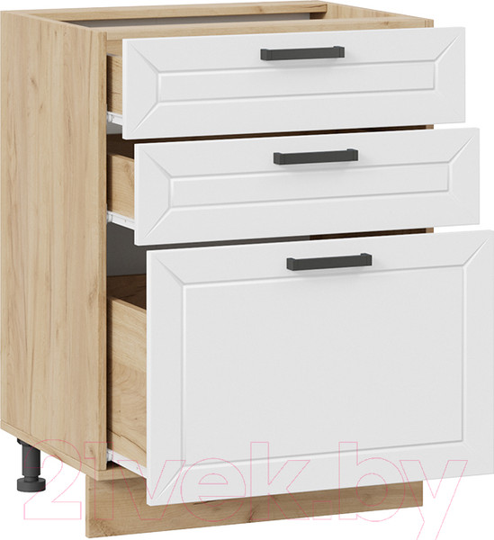 Изображение товара Шкаф-стол кухонный ТриЯ Лорас 1Н6Я3 (дуб крафт золотой/холст белый)