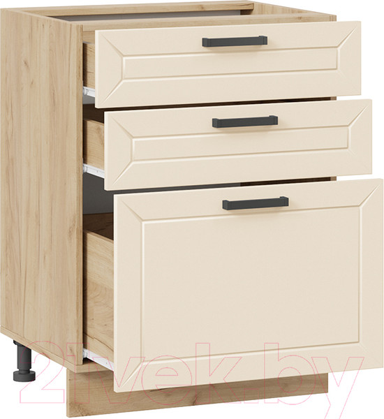 Изображение товара Шкаф-стол кухонный ТриЯ Лорас 1Н6Я3 (дуб крафт золотой/холст брюле)