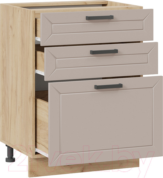 Изображение товара Шкаф-стол кухонный ТриЯ Лорас 1Н6Я3 (дуб крафт золотой/холст латте)