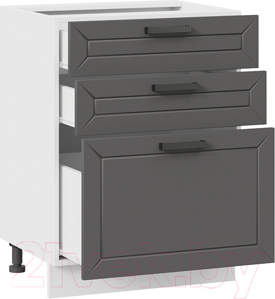 Изображение товара Шкаф-стол кухонный ТриЯ Лорас 1Н6Я3 (белый/холст вулкан)