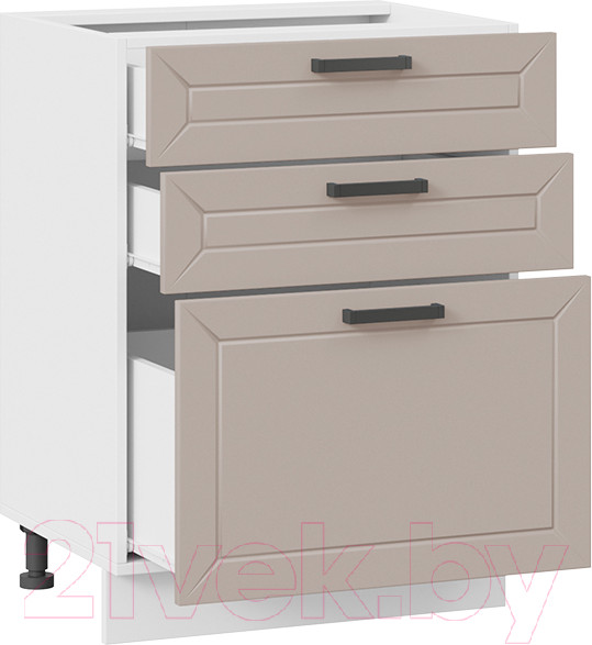 Изображение товара Шкаф-стол кухонный ТриЯ Лорас 1Н6Я3 (белый/холст латте)