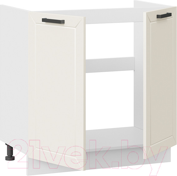 Изображение товара Шкаф под мойку ТриЯ Лорас 1Н8М (белый/холст брюле)