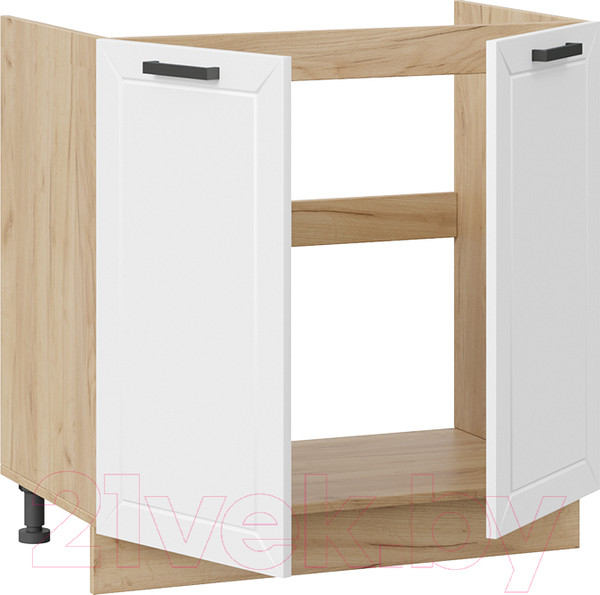 Изображение товара Шкаф под мойку ТриЯ Лорас 1Н8М (дуб крафт золотой/холст белый)