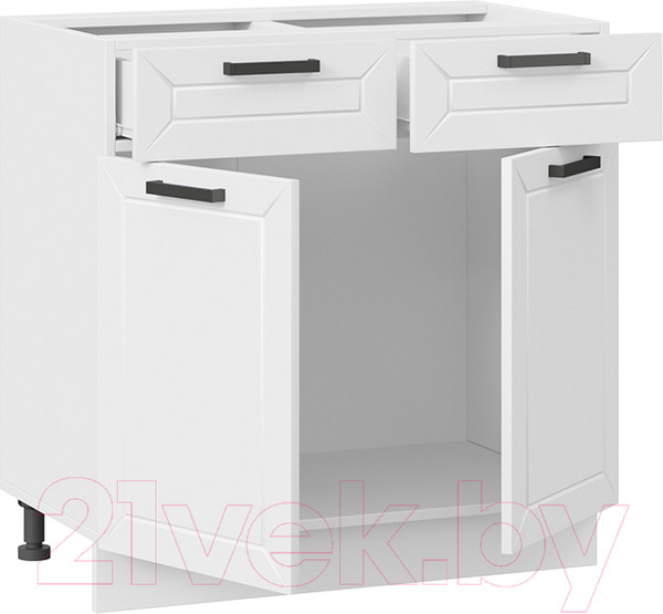 Изображение товара Шкаф-стол кухонный ТриЯ Лорас 1Н8Я1 (белый/холст белый)