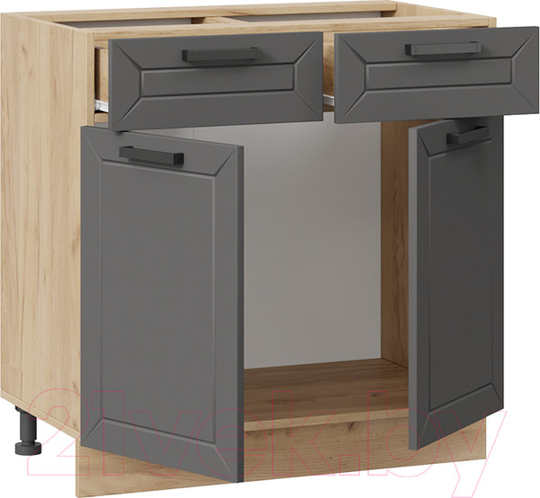 Изображение товара Шкаф-стол кухонный ТриЯ Лорас 1Н8Я1 (дуб крафт золотой/холст вулкан)