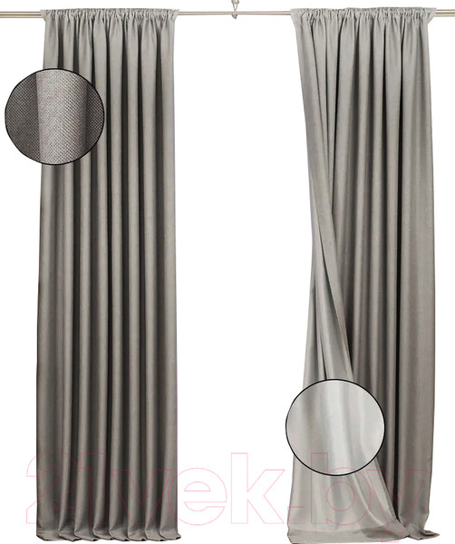 Изображение товара Штора Модный текстиль 112MT6670M28 (250x150, светлый асфальт)